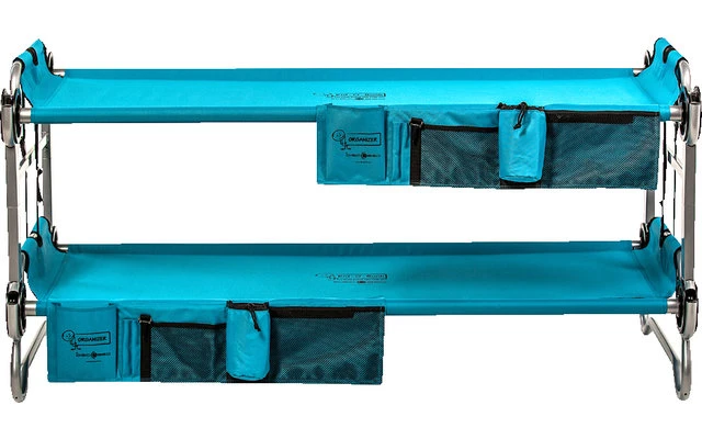 Disc-O-Bed Kid-O-Bunk Kinder Camping Stockbett Inkl. Seitentaschen Blau / Silber 3 Disc-O-Bed Kid-O-Bunk Kinder Camping Stockbett Inkl. Seitentaschen Blau / Silber